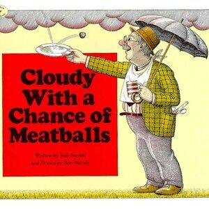Cloudy With a Chance of Meatballs Paperback by Judi Barrett Children's Book